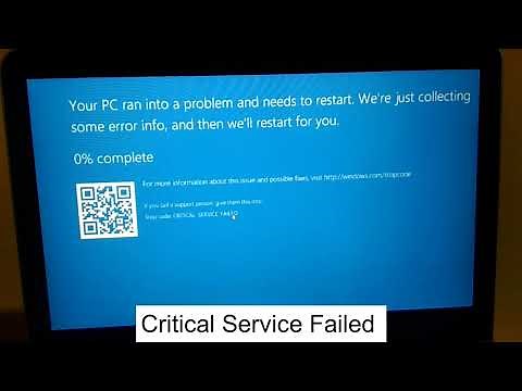 ✅How To Fix Critical Service Failed Windows 10 Permanently
