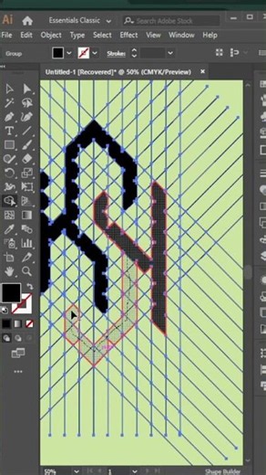 Monogram HSN Logo Design 🤯 #shorts #logo #digitalcreator