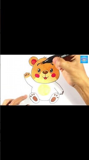 Coloring a Bear with Markers 🎨 | Step-by-Step Guide #coloring #drawing #bear
