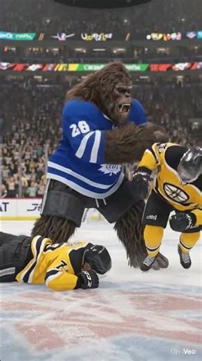 Toronto Maple leafs player KO'S two Boston bruins players