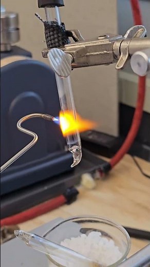 The Glass Tube goes"PoP" #inorganicchemistry #glassblowing #chemistry #implosion #science