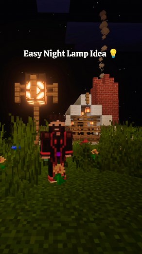 Easy Night Lamp Idea 💡in #Minecraft #MinecraftBuild #MinecraftIdeas #MinecraftShorts
