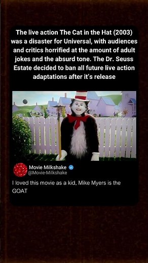 The live action The Cat in the Hat (2003) was a disaster for Universal Studios