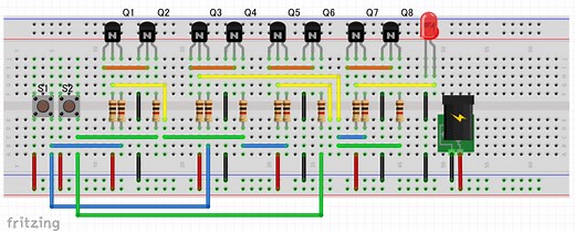 トランジスタでXOR回路(NAND 4回路の合成タイプ)を作る - t-hom’s diary
