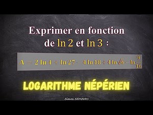 Natural Logarithm, solved exercise, Simplify ln