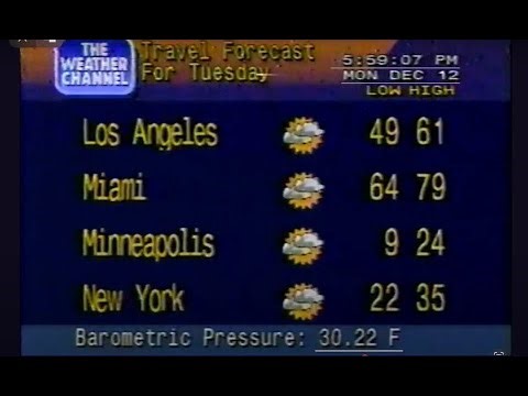 TWC WeatherSTAR 4000 clips 1994