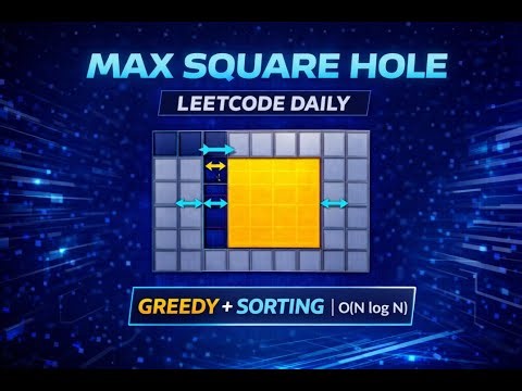 LeetCode Daily Challenge | Maximize Area of Square Hole in Grid (2943) | Greedy + Sorting Explained