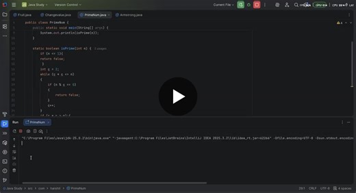 Optimized Prime Number Checker in Java | Harshit Srivastava posted on the topic | LinkedIn