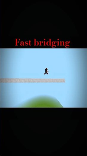 Fast Bridging Tutorial for mcpe #minecraft #tutorial