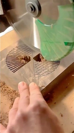 Cutting Intricate Fan Patterns On Wood Using A Precision Circular Saw Blade