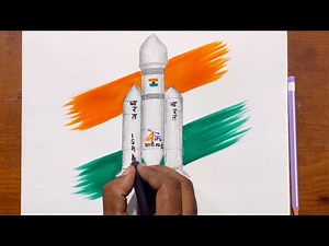 Chandrayaan 3 Moon Drawing | Chandrayaan Drawing | Chandrayaan 3 Rocket Drawing