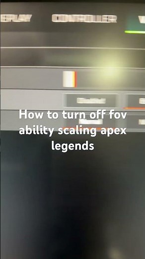 How to turn off fov ability scaling apex legends