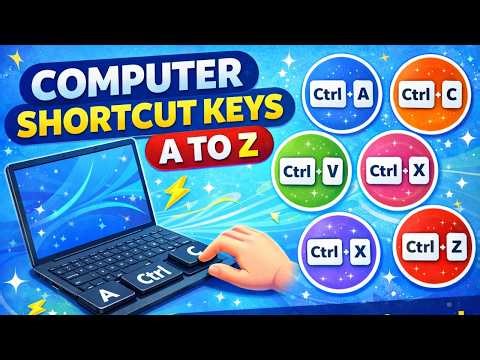 Computer Shortcut Keys A to Z | Keyboard Shortcuts for Beginners