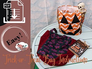 EASY How to Sew Halloween Trick or Treat Bag, Small Tote Bag - Pdf Instructions - Digital Download - Etsy UK