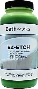 Bathworks EZ Etch Etching Paste; 16oz; Tub, Tile, Wall Surround, Sink, Porcelain, Ceramic, Glass Fixtures; Increase Bonding; Low Fumes; Fast Acting