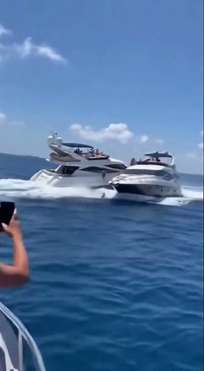 Disaster at sea: two yachts collide and people go overboard!