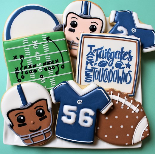 How to Decorate SIX Football Cookies (and Kit!)