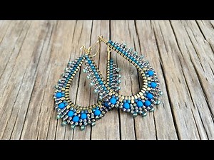 FILIGREE • How to Make Brick Stitch Beaded Hoop Earrings