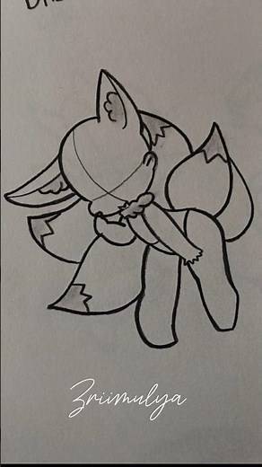 How to draw baby wolf pose tutorial #drawing #art #tutorial #howtodraw #shorts