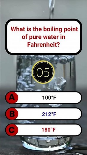 What is the boiling point of pure water in Fahrenheit | SmartGlobalGK | GK Quiz