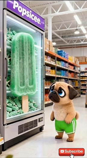 The puppy has a sweet plan! 🤫He buys a giant popsicle... and shared it with everyone!🐶🍦🤩