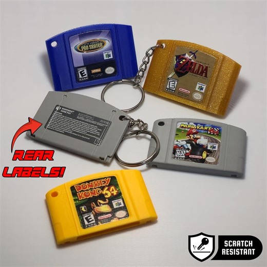 Mini N64 Cartridge Keychain – Custom Game Option – Retro Gamer Gift – Made by Hand - Etsy