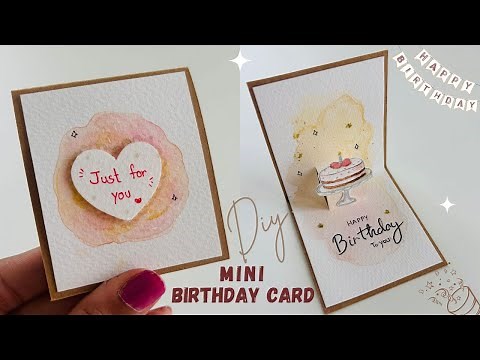 DIY Mini Pop-Up Birthday Card | Mini Birthday Card Tutorial | Unique Handmade Idea