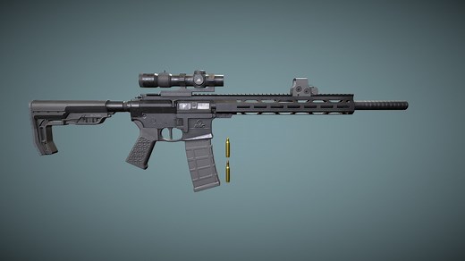 Ar15, free to use. - Download Free 3D model by BlueOxel