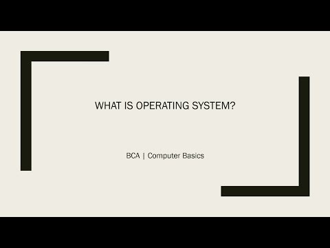 What is OS? | BCA Short Notes | Computer Basics