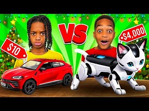 CHEAP VS EXPENSIVE CHRISTMAS PRESENTS CHALLENGE 🎁