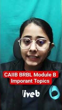 CAIIB BRBL Module B Imporant Topics #brbl #caiiboliveboard #caiibexam #oliveboard
