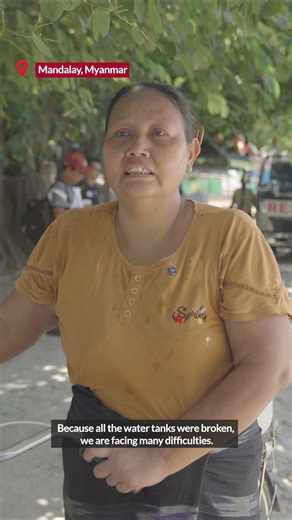 📍 Myanmar | Even six months after the earthquake, access to safe water remains a major challenge for many people. Together with Mandalay Rescue, we are providing clean water in Amarapura to reduce health risks and meet essential needs. | International Committee of the Red Cross