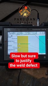 Slow but sure to justify the weld defect during Ultrasonic testing. #ndt #ultrasonictesting #method #tips #slowbutsure #justify #welddefect | Parulian Welding