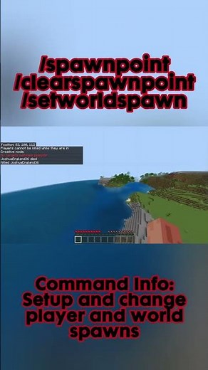 How to use the /spawnpoint /clearspawnpoint /setworldspawn commands in Minecraft Bedrock #commands