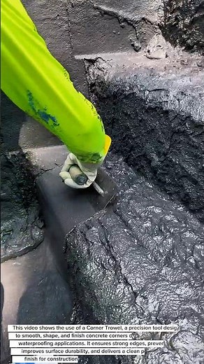 “Amazing Corner Trowel Technique for Perfect Concrete Waterproofing