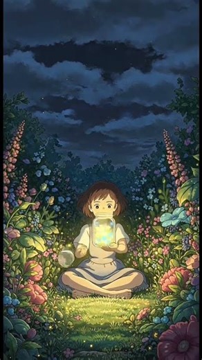 She Collects Falling Stars… But The Ending Will Shock You 😳🌙#Shorts #ghiblistyle #explore.