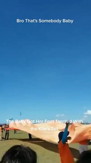 At this exact moment a 3 year old girl's foot got tangled up in the Kite's Tail #fyp #viral #culture