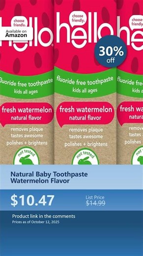 Natural Baby Toothpaste Watermelon Flavor