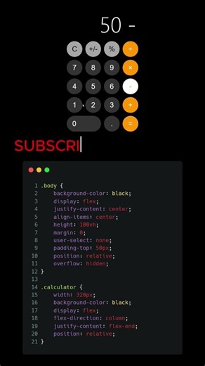 iPhone Inspired Calculator - HTML & CSS 🔥 #webdevelopment #html #coding
