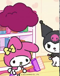 9.8K views · 902 reactions | Hello Kitty invites everyone over for a special movie night. Will time with friends help My Melody’s bad mood cloud go away? ☁️ Watch My Melody’s Bad Day Part 3 now: https://bit.ly/3HO2LR2 | Hello Kitty | Facebook