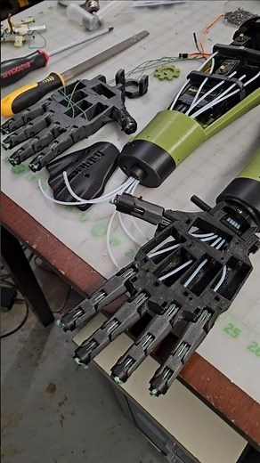 Inmoov i2 Hands Arms 3d Printed Robot Progress