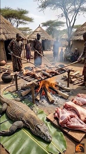 INSANE! Fire & Forest Tribal Cooking Deep in the Wilderness 🔥 Primitive Survival Feast #tribalfood