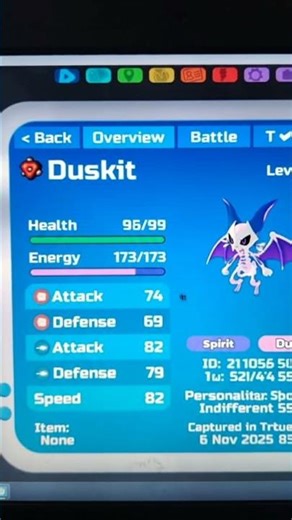 I the Duskit to level up he really did it