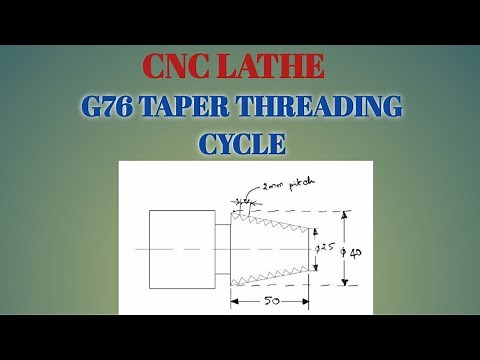 G76 Taper Threading Canned Cycle / CNC Taper Turning Program / G76 Threading Cycle Program