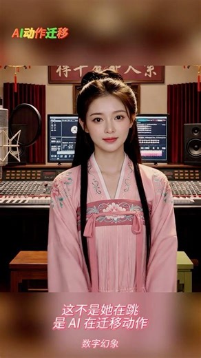 这不是她在跳，是 AI 在迁移动作 | It’s not her dancing — AI transferred the moves #ai数字人 #aivideo #dance #动作迁移