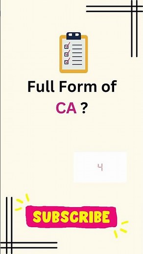 Full form of CA ll CA ka full form ll Chartered Accountant