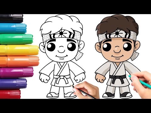 How To Draw Karate Kid | Daniel LaRusso
