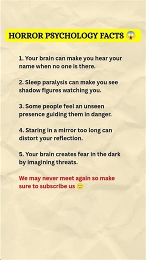 Horror Psychology Facts 😨 #psychology #scaryfacts #creepyfacts #shortsfeed #viral