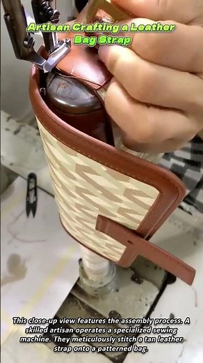 Artisan Crafting a Leather Bag Strap