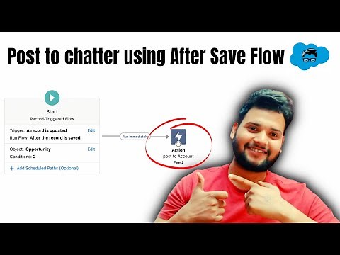 Post to Chatter using Flow - Salesforce Record Trigger Flow